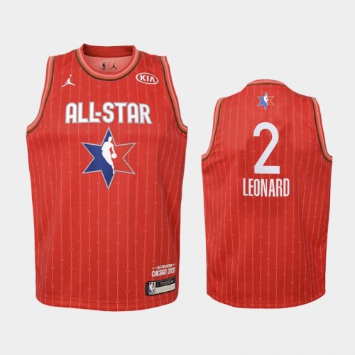 Youth 2020 NBA All-Star Game Los Angeles Clippers #2 Kawhi Leonard Western Conference Jersey - Red