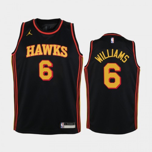 Youth 2021 Atlanta Hawks #6 Lou Williams Black Statement Jersey