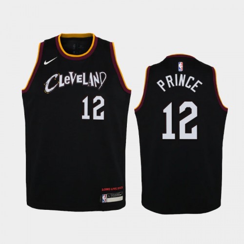 Youth 2021 Cleveland Cavaliers #12 Taurean Prince Black City Jersey