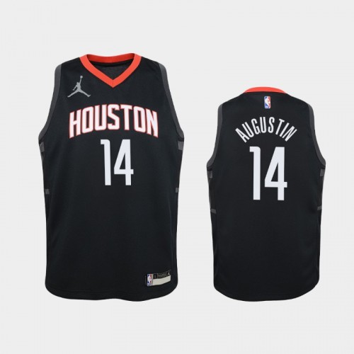 Youth 2021 Houston Rockets #14 D.J. Augustin Black Statement Jersey