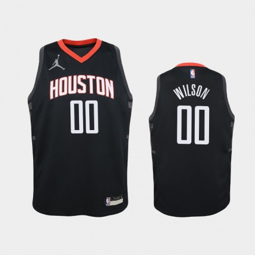 Youth 2021 Houston Rockets #00 D.J. Wilson Black Statement Jersey