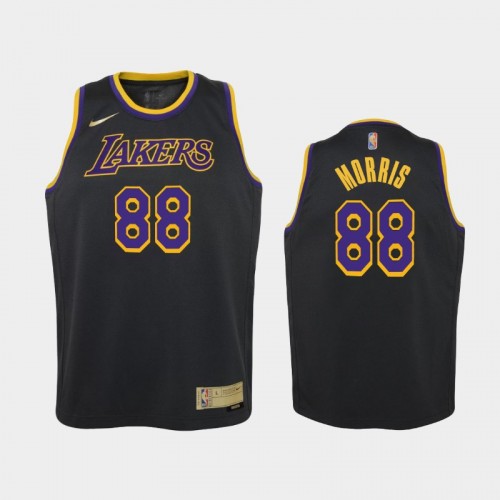 Youth 2021 Los Angeles Lakers #88 Markieff Morris Black Earned Jersey