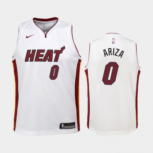 Youth 2021 Miami Heat #0 Trevor Ariza White Association Jersey