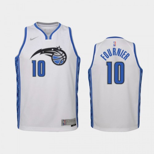 Youth 2021 Orlando Magic #10 Evan Fournier White Earned Jersey