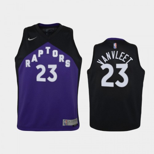 Youth 2021 Toronto Raptors #23 Fred VanVleet Purple Earned Jersey