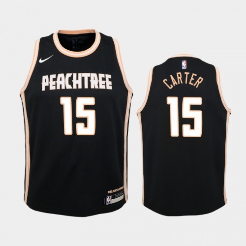 Youth Atlanta Hawks City #15 Vince Carter 2019-20 Black Peachtree Jersey