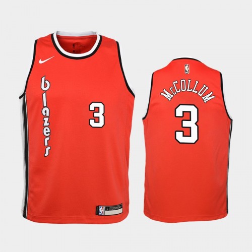 Youth Portland Trail Blazers 50th Season #3 C.J. McCollum Red Classic Jersey