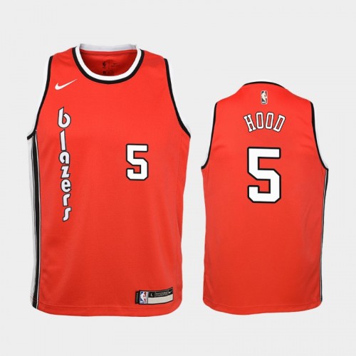 Youth Portland Trail Blazers 50th Season #5 Rodney Hood Red Classic Jersey