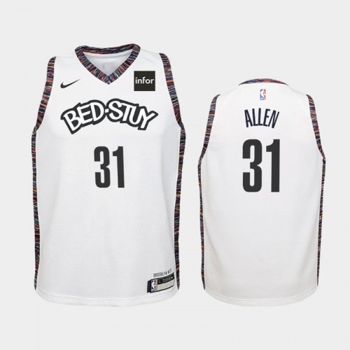 Youth Brooklyn Nets City #31 Jarrett Allen 2019-20 White Jersey