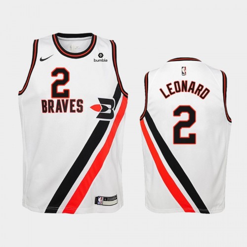 Youth Los Angeles Clippers Hardwood Classics #2 Kawhi Leonard White Jersey