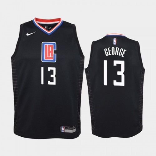 Youth Los Angeles Clippers Statement #13 Paul George Black Jersey