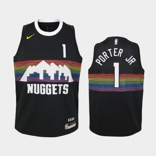 Youth Denver Nuggets City #1 Michael Porter Jr. 2019-20 Black Jersey