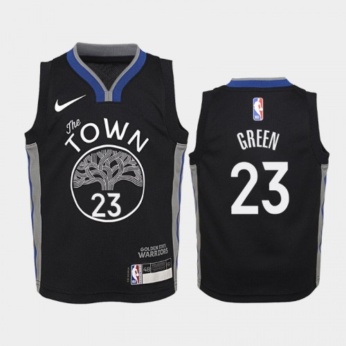 Youth Golden State Warriors City #23 Draymond Green 2019-20 Black Jersey