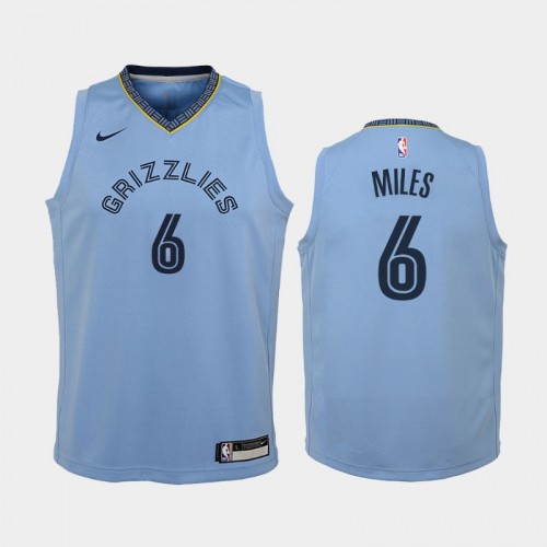 Youth Memphis Grizzlies C.J. Miles #6 Blue 2018-19 Statement Jersey
