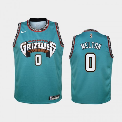 Youth Memphis Grizzlies 25th Season #0 De'Anthony Melton Teal Classic 2019-20 Jersey