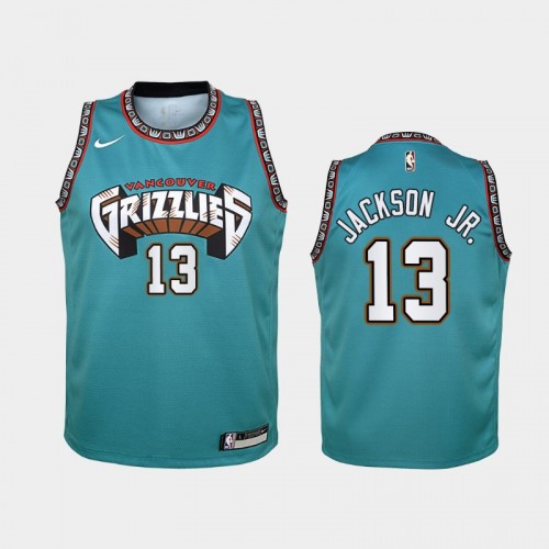 Youth Memphis Grizzlies 25th Season #13 Jaren Jackson Jr. Teal Classic 2019-20 Jersey