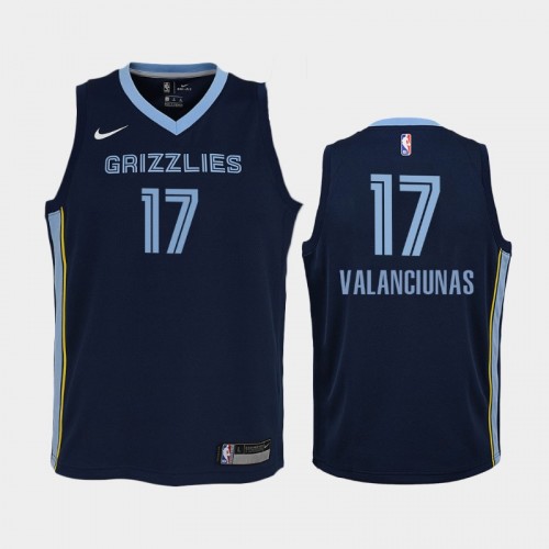 Youth Memphis Grizzlies Jonas Valanciunas #17 Navy 2018-19 Icon Jersey