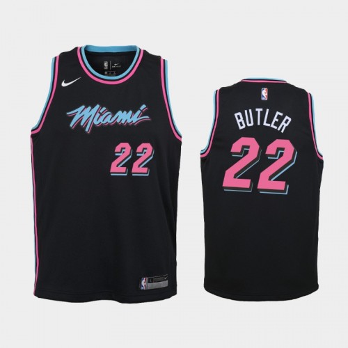 Youth Miami Heat City #22 Jimmy Butler Black Jersey