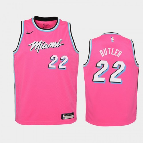 Youth Miami Heat Jimmy Butler #22 Pink Earned Jersey