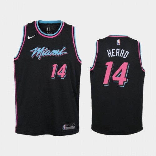 Youth Miami Heat City #14 Tyler Herro Black 2019 NBA Draft Jersey