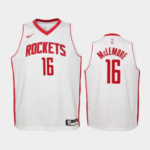 Youth Houston Rockets Association #16 Ben McLemore 2019-20 White Jersey