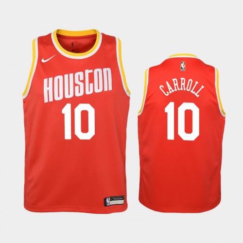 Youth Houston Rockets Hardwood Classics #10 DeMarre Carroll 2019-20 Red Jersey