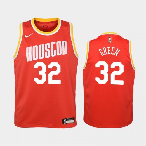 Youth Houston Rockets Hardwood Classics #32 Jeff Green 2019-20 Red Jersey