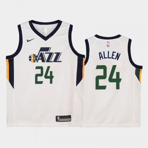 Youth Utah Jazz Grayson Allen #24 White 2018-19 Association Jersey