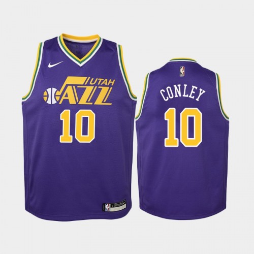 Youth Utah Jazz Mike Conley #10 Purple Hardwood Classics Jersey