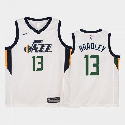 Youth Utah Jazz Tony Bradley #13 White 2018-19 Association Jersey