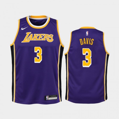Youth Los Angeles Lakers Anthony Davis #3 Purple Statement Jersey