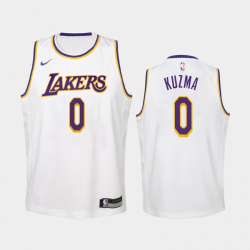 Youth Los Angeles Lakers Kyle Kuzma #0 White 2018-19 Association Jersey