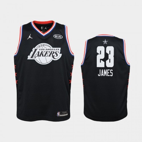 Youth Los Angeles Lakers 2019 All-Star #23 LeBron James Black Jersey