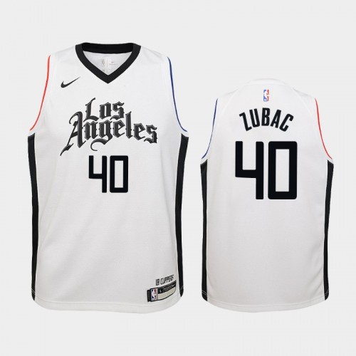 Youth Los Angeles Clippers City #40 Ivica Zubac 2019-20 White Jersey