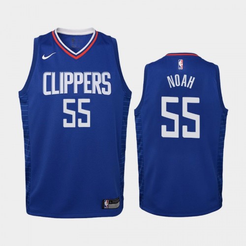 Youth Los Angeles Clippers Icon #55 Joakim Noah 2019-20 Blue Jersey