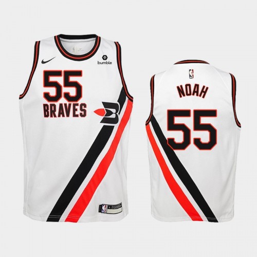 Youth Los Angeles Clippers Hardwood Classics #55 Joakim Noah 2019-20 White Jersey