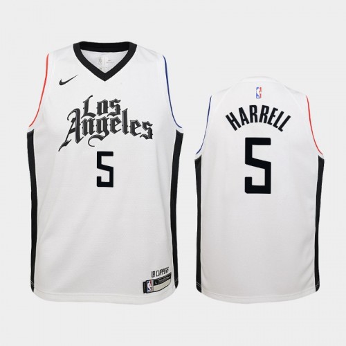 Youth Los Angeles Clippers City #5 Montrezl Harrell 2019-20 White Jersey