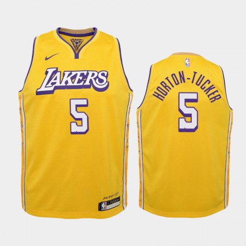 Youth Los Angeles Lakers City #5 Talen Horton-Tucker 2019-20 Gold Jersey