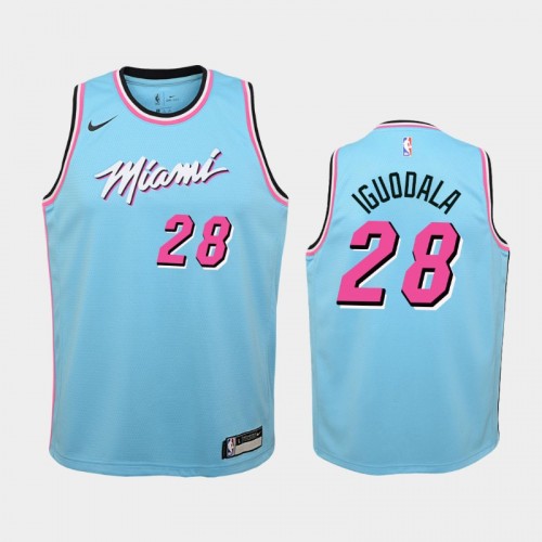 Youth Miami Heat City #28 Andre Iguodala 2019-20 Blue Jersey