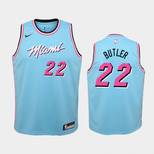 Youth Miami Heat City #22 Jimmy Butler 2019-20 Blue ViceWave Jersey