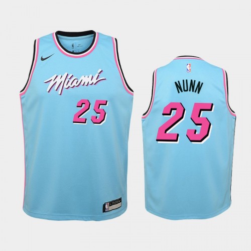 Youth Miami Heat City #25 Kendrick Nunn 2019-20 Blue ViceWave Jersey