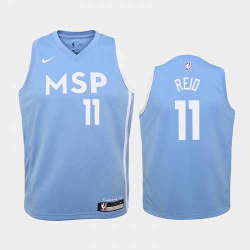 Youth Minnesota Timberwolves City #11 Naz Reid 2019-20 Blue Jersey