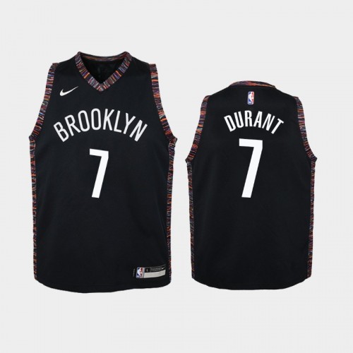 Youth Brooklyn Nets Kevin Durant #7 Black City Jersey