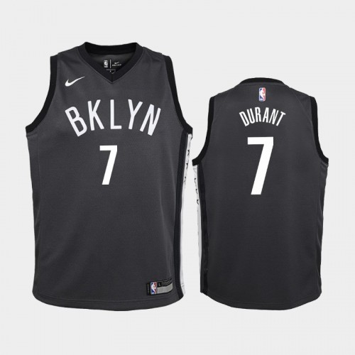 Youth Brooklyn Nets Statement #7 Kevin Durant Black Jersey