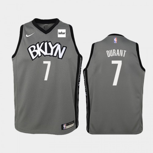 Youth Brooklyn Nets Kevin Durant #7 Gray Statement Jersey