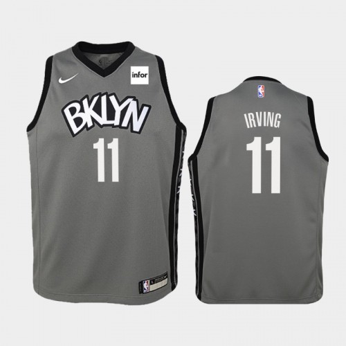 Youth Brooklyn Nets Kyrie Irving #11 Gray Statement Jersey