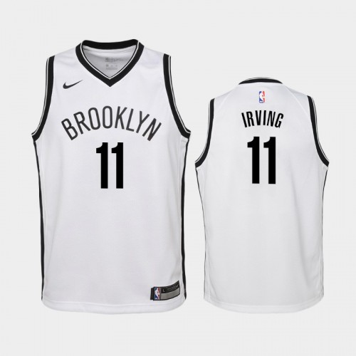 Youth Brooklyn Nets Association #11 Kyrie Irving White Jersey