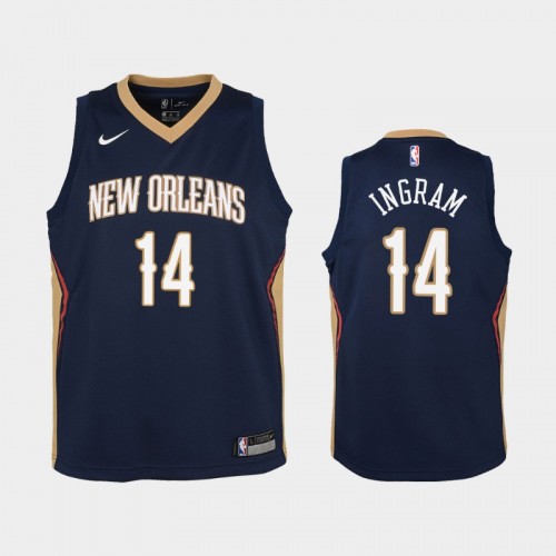 Youth New Orleans Pelicans Brandon Ingram #14 Navy Icon Jersey