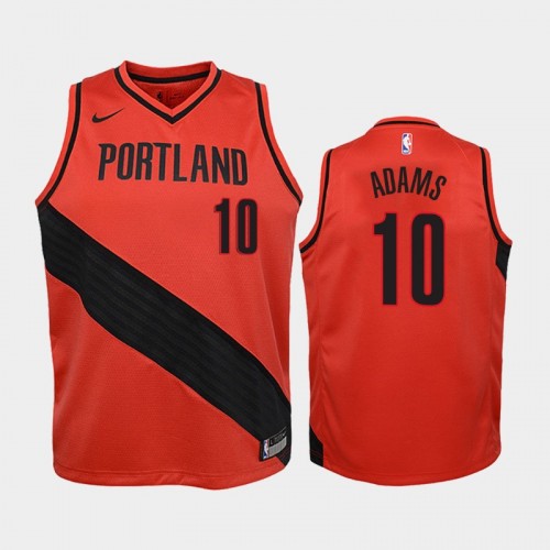 Youth Portland Trail Blazers Statement #10 Jaylen Adams 2019-20 Red Jersey