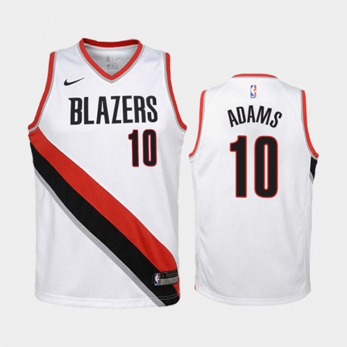 Youth Portland Trail Blazers Association #10 Jaylen Adams 2019-20 White Jersey